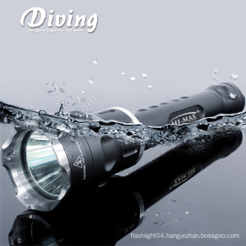 China supply high quality IP68 LED cree xm-l2 rechargeable Underwater torches